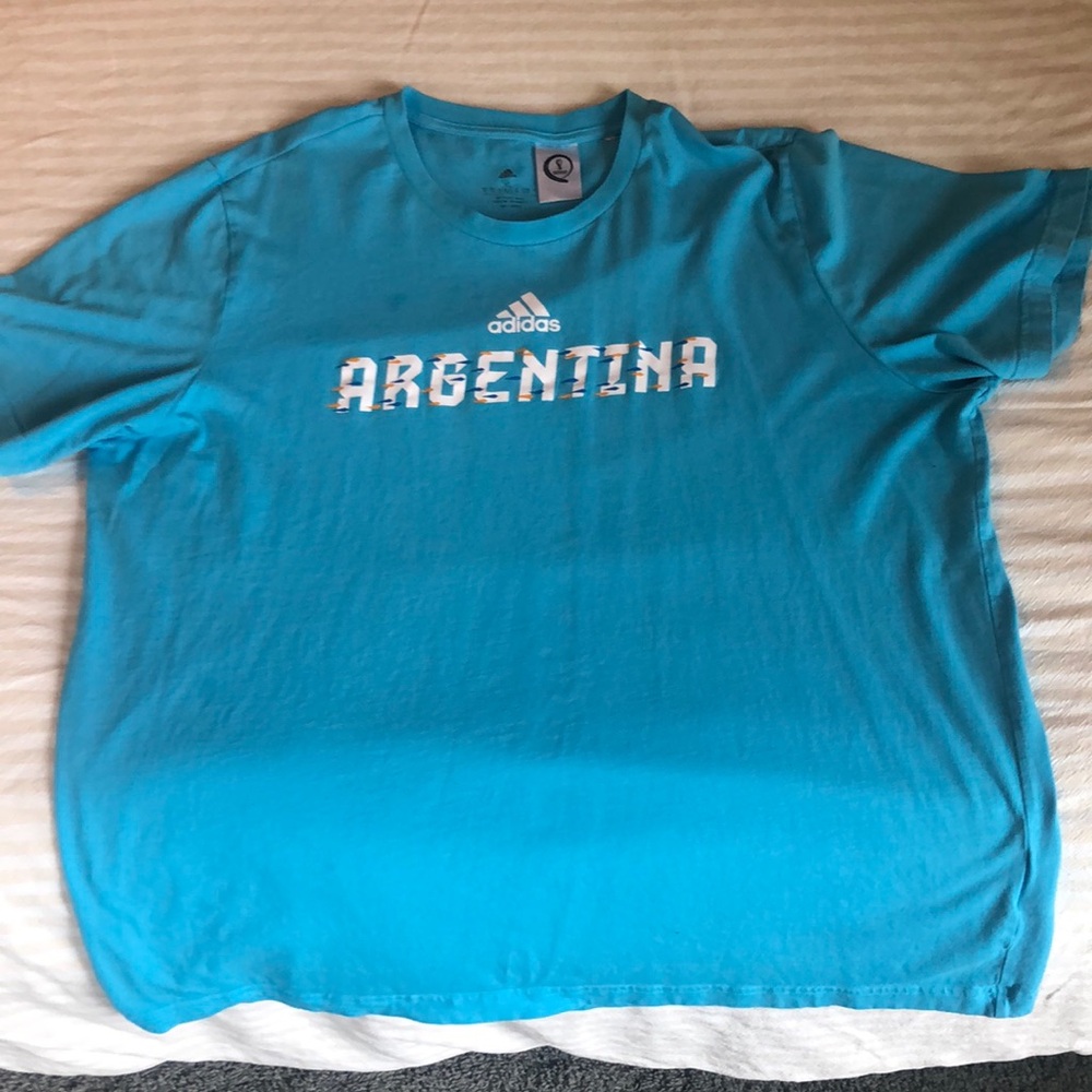 Adidas Blue Argentina Short Sleeve Tee